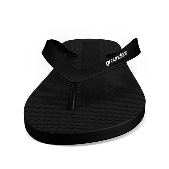 EARTHING GROUNDERS BLACK GROUNDING FLIP FLOPS SANDALS WOMENS SIZE 8 EUR 38 NEW - Picture 4 of 5